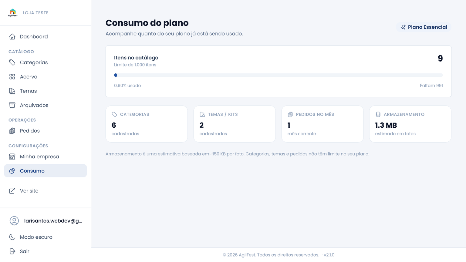 Acompanhe o uso do seu plano
