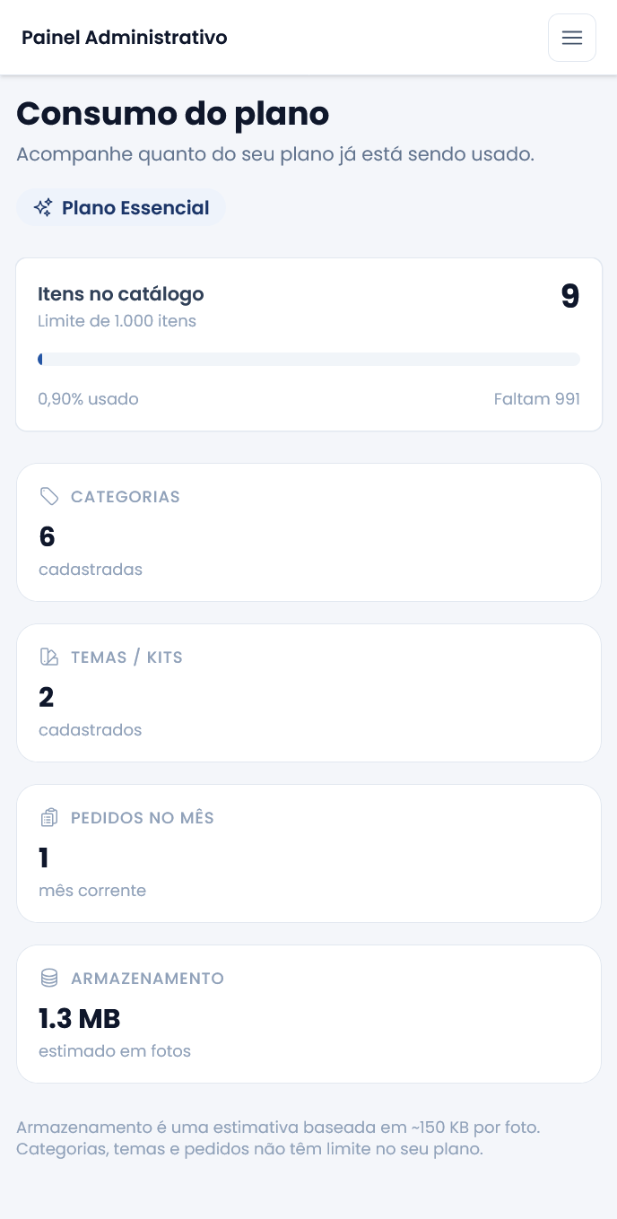 Acompanhe o uso do seu plano